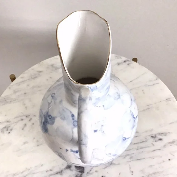 Anthropologie Hand Glazed Stoneware Large Pitcher Vase New In Box Rare NWT